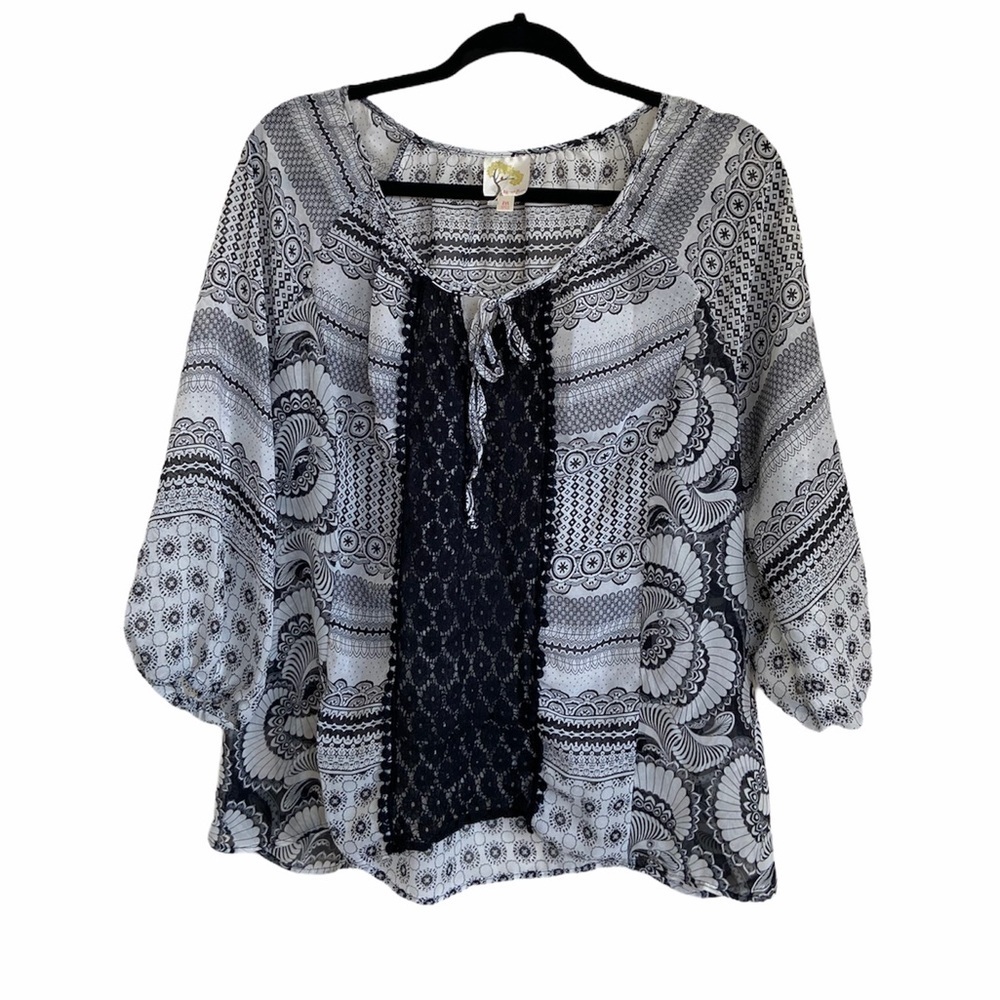 Anthropologie Fig and Flower Top Blouse